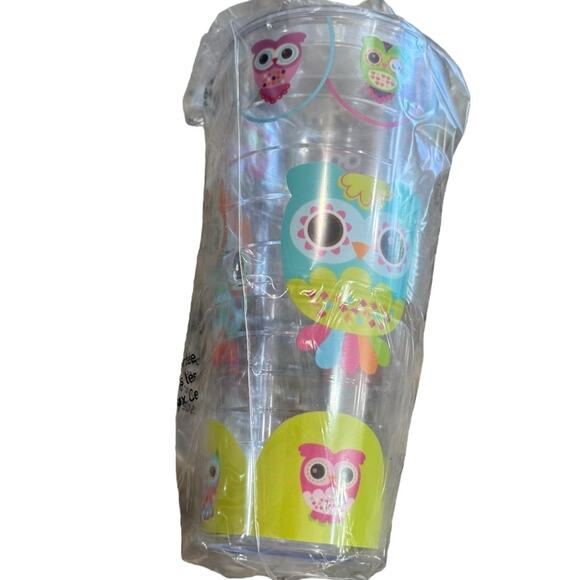 TERVIS Clear 24 ounce OWL with vibrant pink lid. NEW - Picture 2 of 10